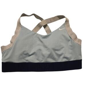 Nike Women’s Sports Bra Size L Light Blue Athletic Workout Activewear Top